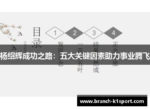 杨绍辉成功之路：五大关键因素助力事业腾飞